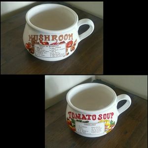 Mid Century Soup Mugs